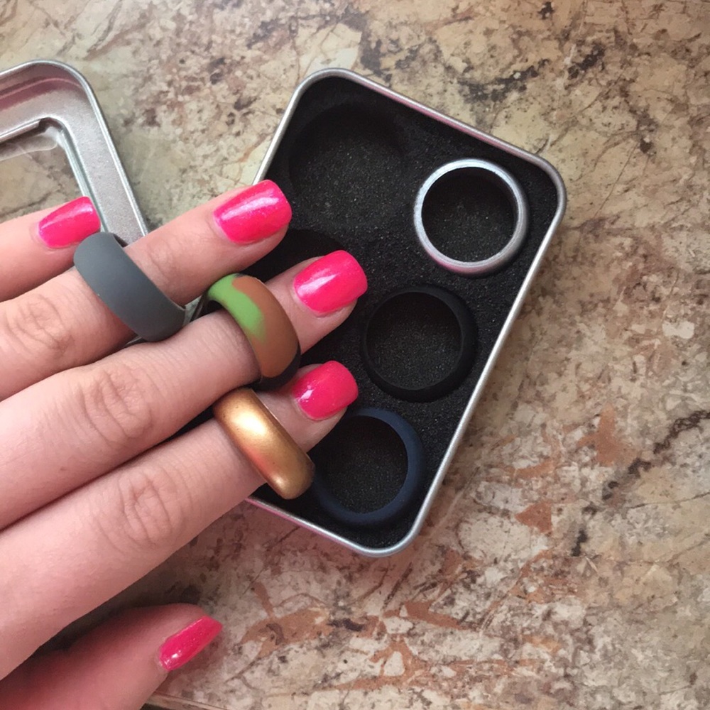 6 silicone men’s wedding rings